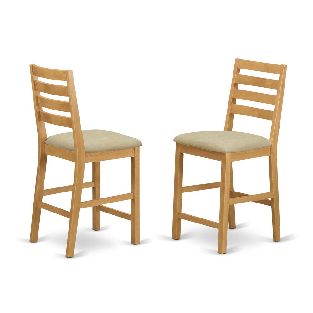 CACF5H-OAK-C 5 Pc counter height Table and chair set-pub Table and 4 counter height stool