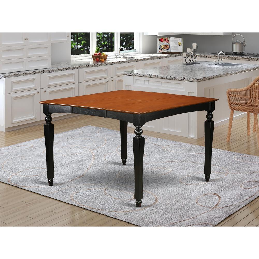 CHEL5-BLK-C 5 Pc counter height set- Square gathering Table and 4 counter height Chairs