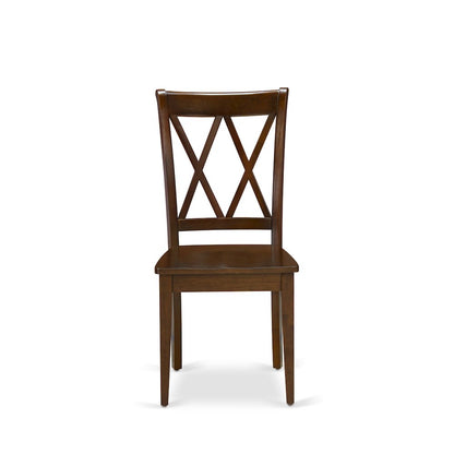 CLC-ESP-W Clarksville Double X-back chairs in Espresso finish