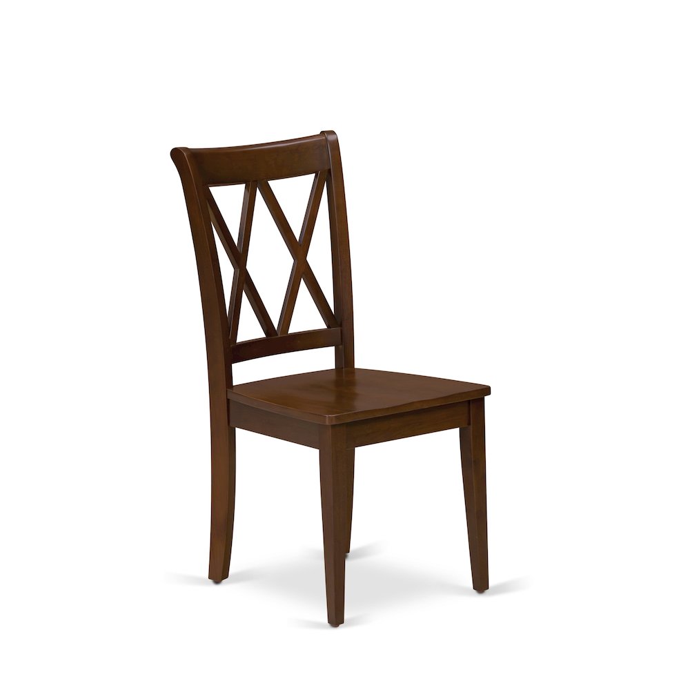 CLC-ESP-W Clarksville Double X-back chairs in Espresso finish