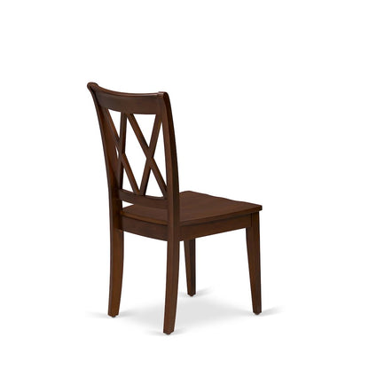 CLC-ESP-W Clarksville Double X-back chairs in Espresso finish
