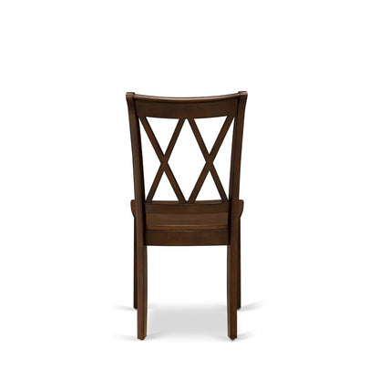 CLC-ESP-W Clarksville Double X-back chairs in Espresso finish