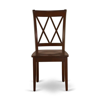 AMCL3-MAH-W 3 Piece Dining Table Set - 1 Dining Room Table and 2 Mahogany Wooden Chairs - Mahogany Finish