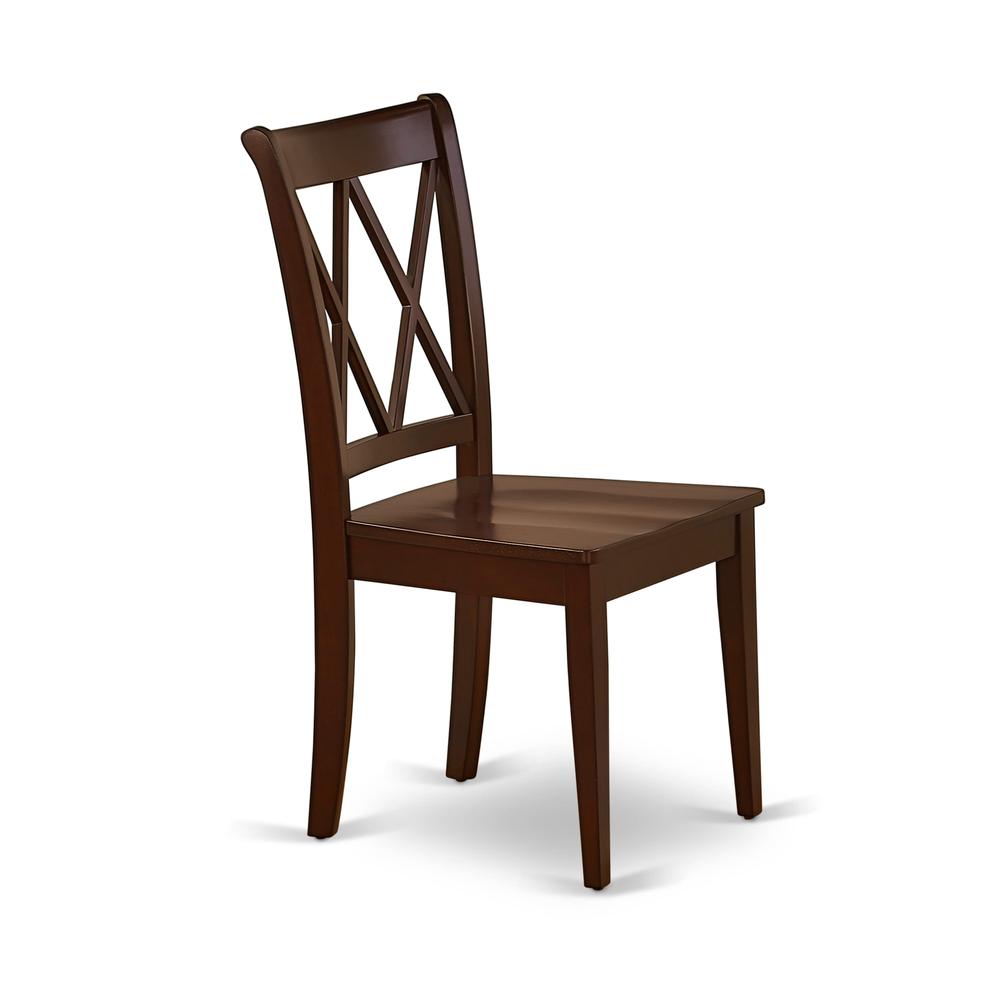 AMCL3-MAH-W 3 Piece Dining Table Set - 1 Dining Room Table and 2 Mahogany Wooden Chairs - Mahogany Finish