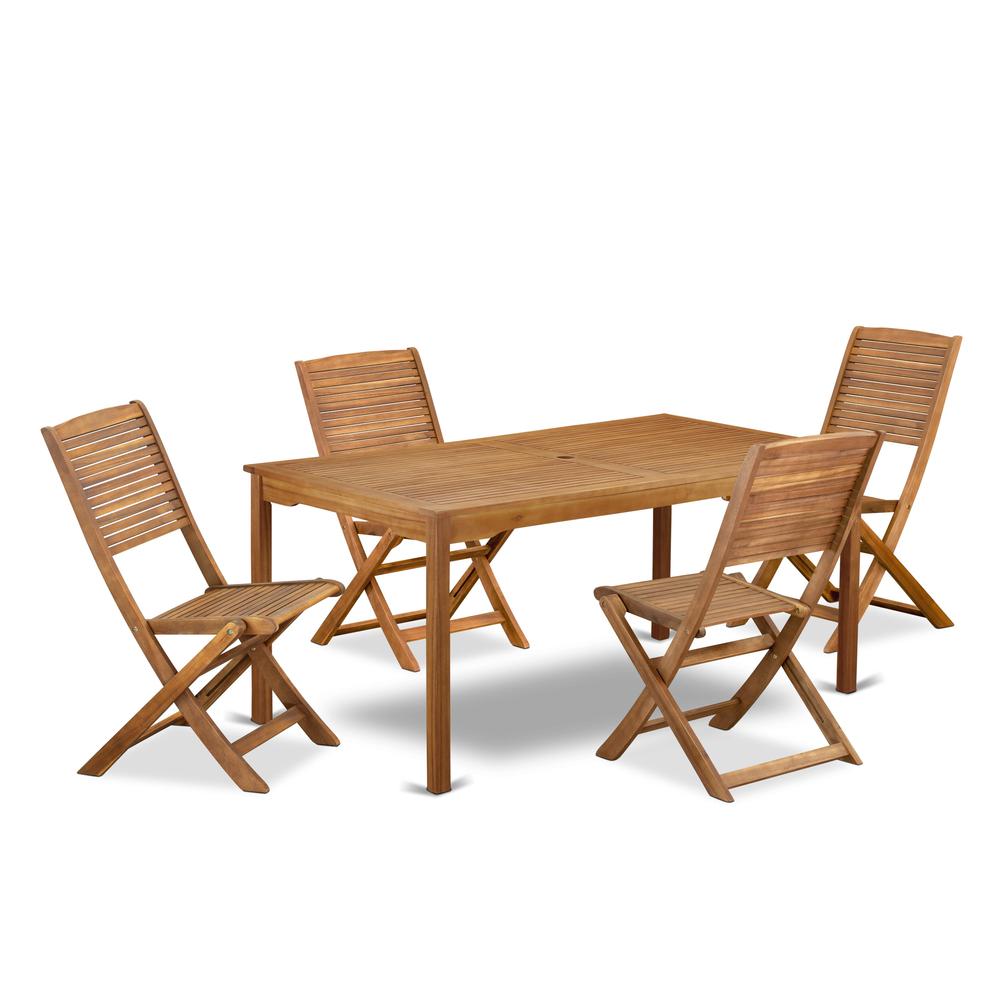 5 Piece Patio Garden Table Set