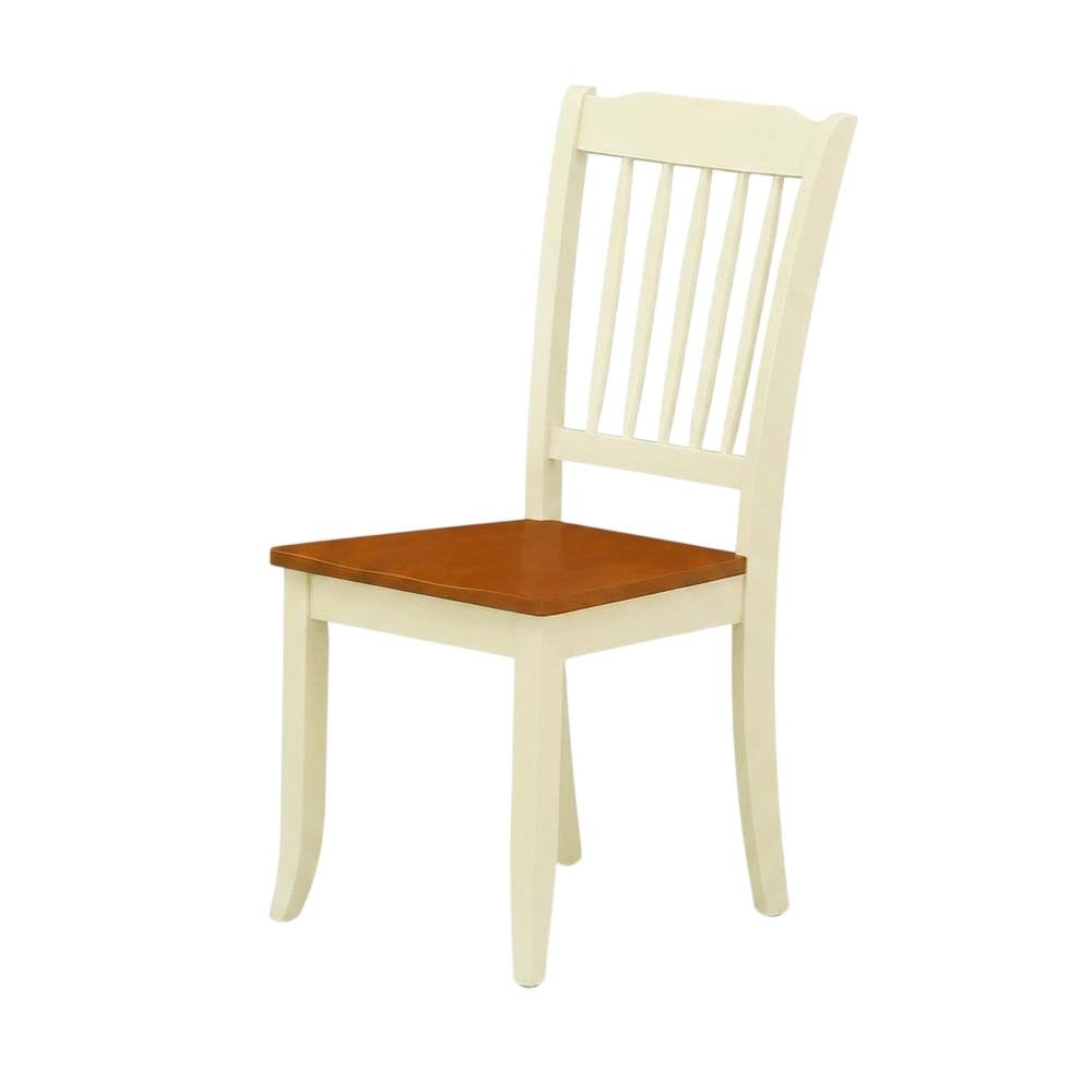 Wooden Dining Chairs Set of 2, Slat-Back Wooden Chair for Dining Table