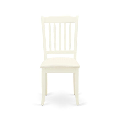AMDA3-LWH-C 3 Piece Dining Room Set - 1 Dining Table and 2 Linen White Dining Chairs - Linen White Finish