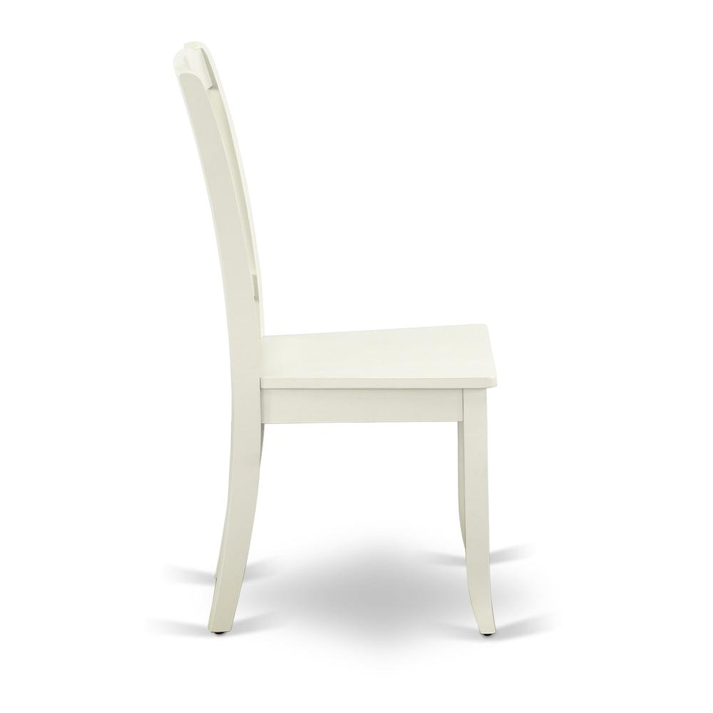 AMDA3-LWH-W 3 Piece Dining Room Set - 1 Dining Table and 2 Linen White Mid Century Chair - Linen White Finish