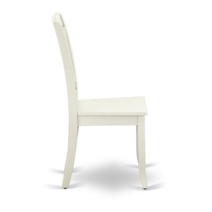 AMDA3-LWH-W 3 Piece Dining Room Set - 1 Dining Table and 2 Linen White Mid Century Chair - Linen White Finish
