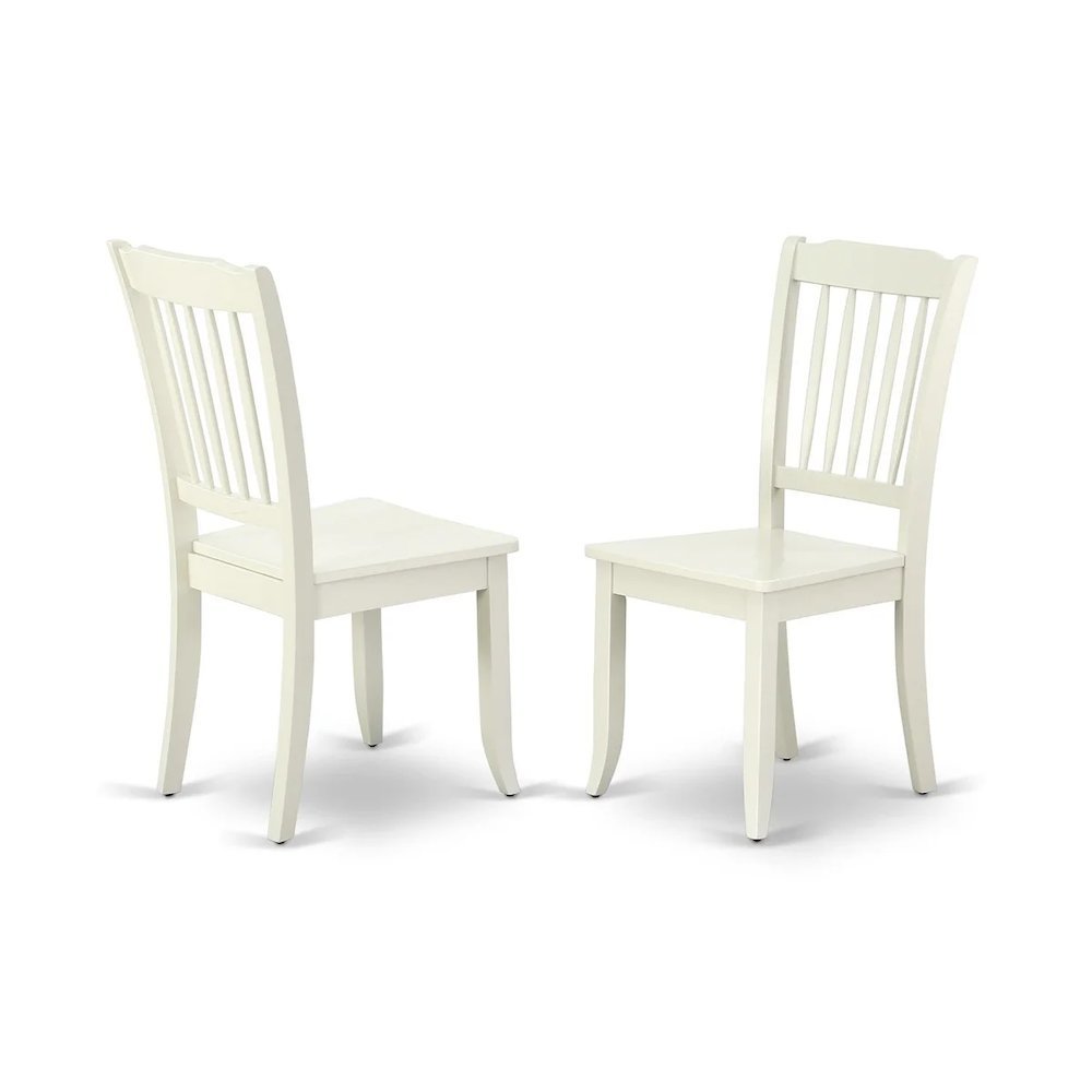 Linen-Upholstered Kitchen Table Chair with Solid Wood Legs for Dining Room, Set of 2