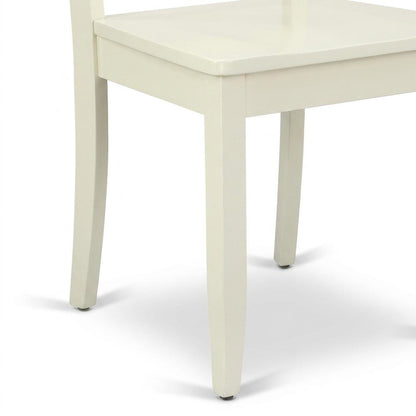 Linen-Upholstered Kitchen Table Chair with Solid Wood Legs for Dining Room, Set of 2
