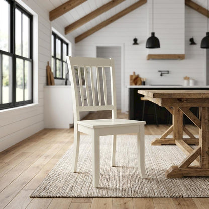 Linen-Upholstered Kitchen Table Chair with Solid Wood Legs for Dining Room, Set of 2