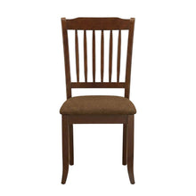 Wood Dining Chair with Solid Frame for Kitchen and Dining Room, Mahogany, Set of 2