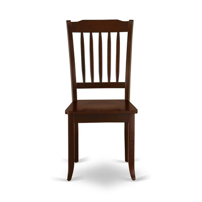 AMDA3-MAH-W 3 Piece Dinette Set - 1 Modern Kitchen Table and 2 Mahogany Dining Room Chairs - Mahogany Finish