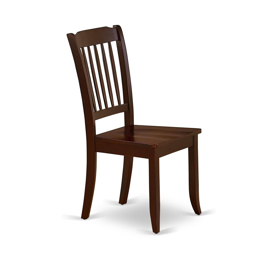 AMDA3-MAH-W 3 Piece Dinette Set - 1 Modern Kitchen Table and 2 Mahogany Dining Room Chairs - Mahogany Finish