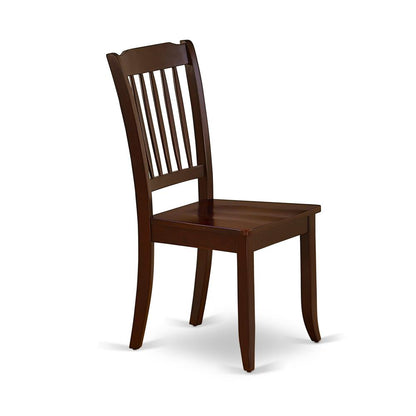 AMDA3-MAH-W 3 Piece Dinette Set - 1 Modern Kitchen Table and 2 Mahogany Dining Room Chairs - Mahogany Finish