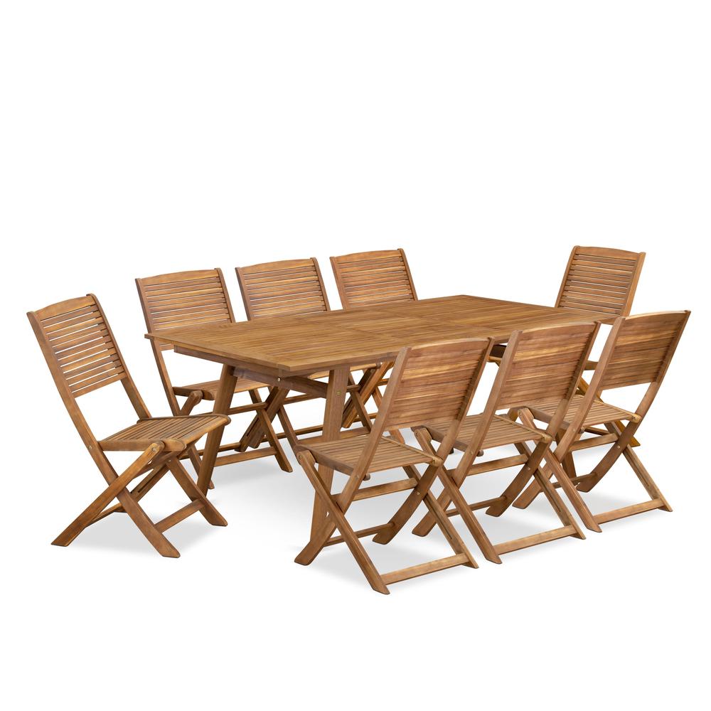 9 Piece Patio Garden Table Set