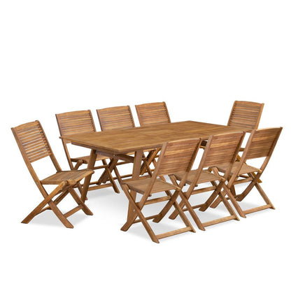 9 Piece Patio Garden Table Set