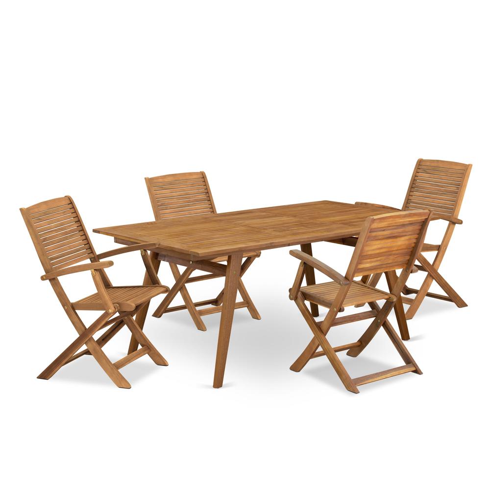 5 Piece Patio Garden Table Set