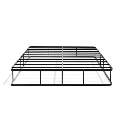 DHFBBLK Dothan Full Bedframe with Magnificent Design Headboard and Footboard - Modern Metal Frame in Powder Coating Black