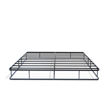 DHKBBLK Dothan Metal King Bed Frame with Magnificent Design Headboard and Footboard - Premium Metal Frame in Powder Coating Black