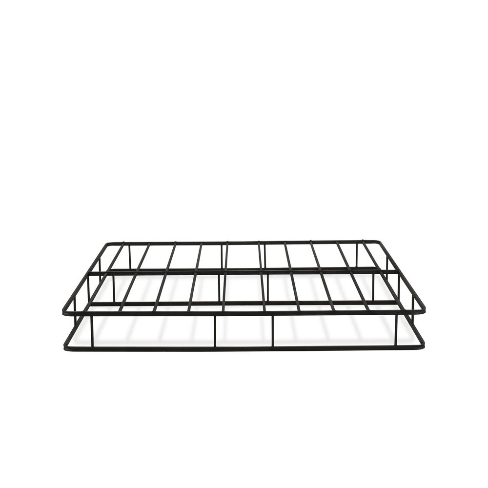 DHKBBLK Dothan Metal King Bed Frame with Magnificent Design Headboard and Footboard - Premium Metal Frame in Powder Coating Black