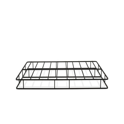 DHKBBLK Dothan Metal King Bed Frame with Magnificent Design Headboard and Footboard - Premium Metal Frame in Powder Coating Black