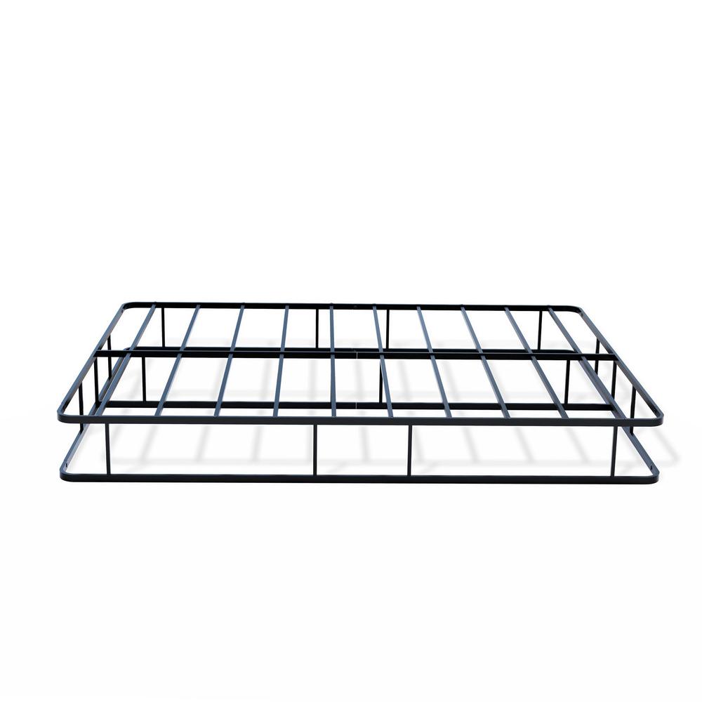 DHQBBLK Dothan Queen Bed Frame with Luxurious Style Headboard and Footboard - High Quality Metal Frame in Powder Coating Black