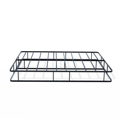 DHQBBLK Dothan Queen Bed Frame with Luxurious Style Headboard and Footboard - High Quality Metal Frame in Powder Coating Black