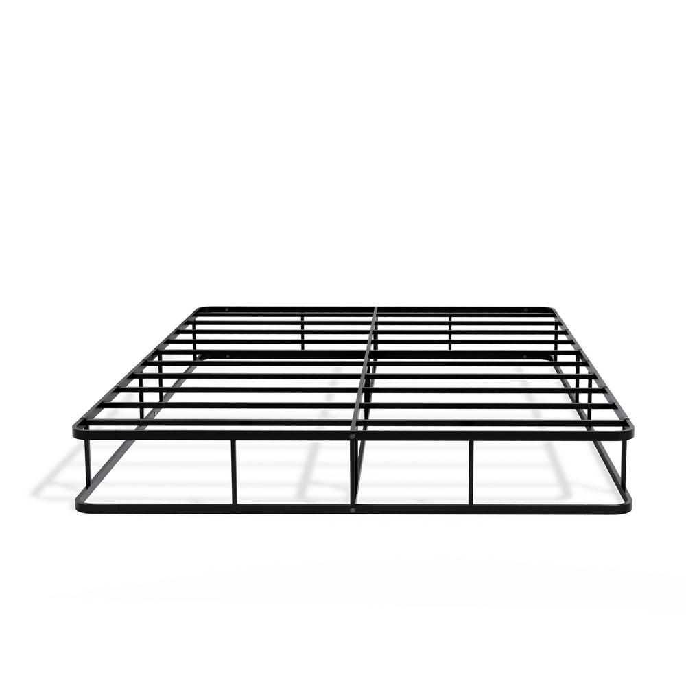 DHQBBLK Dothan Queen Bed Frame with Luxurious Style Headboard and Footboard - High Quality Metal Frame in Powder Coating Black