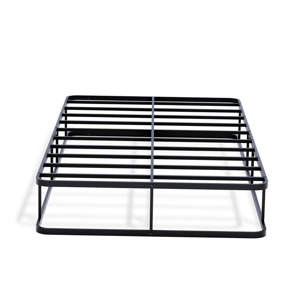 DHTBBLK Dothan Twin Size Bed Frame with Luxurious Style Headboard and Footboard - High Quality Metal Frame in Powder Coating Black