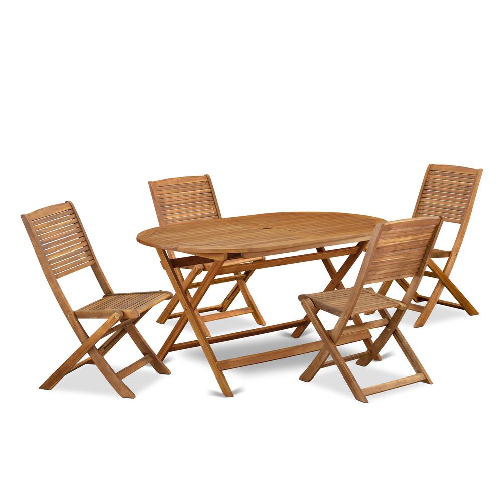 5 Piece Patio Garden Table Set