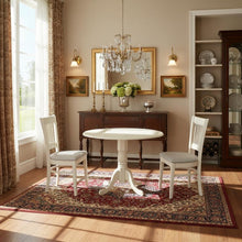 3-Piece Dinette Set, Drop Leaf Table, Linen White, 2 Chairs
