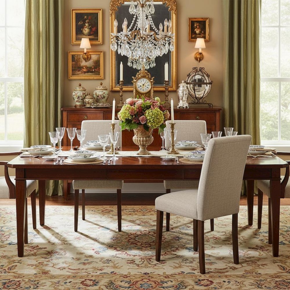 Parsons Dining Chairs, Set of 2, Doeskin Linen, High Back, Antique Walnut