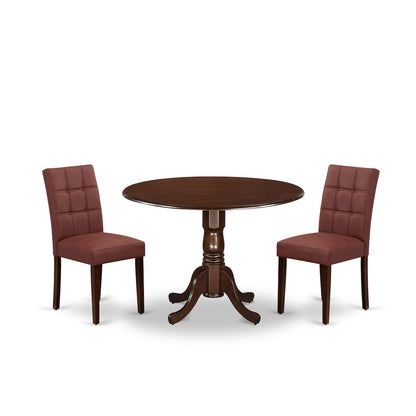 3 Piece Mid Century Modern Dining Table Set contain A Wooden Kitchen Table
