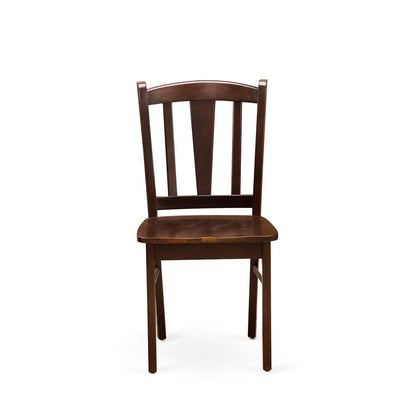 DLC-OAK-W Dublin Dining room Chair with Wood Seat - Set of 2