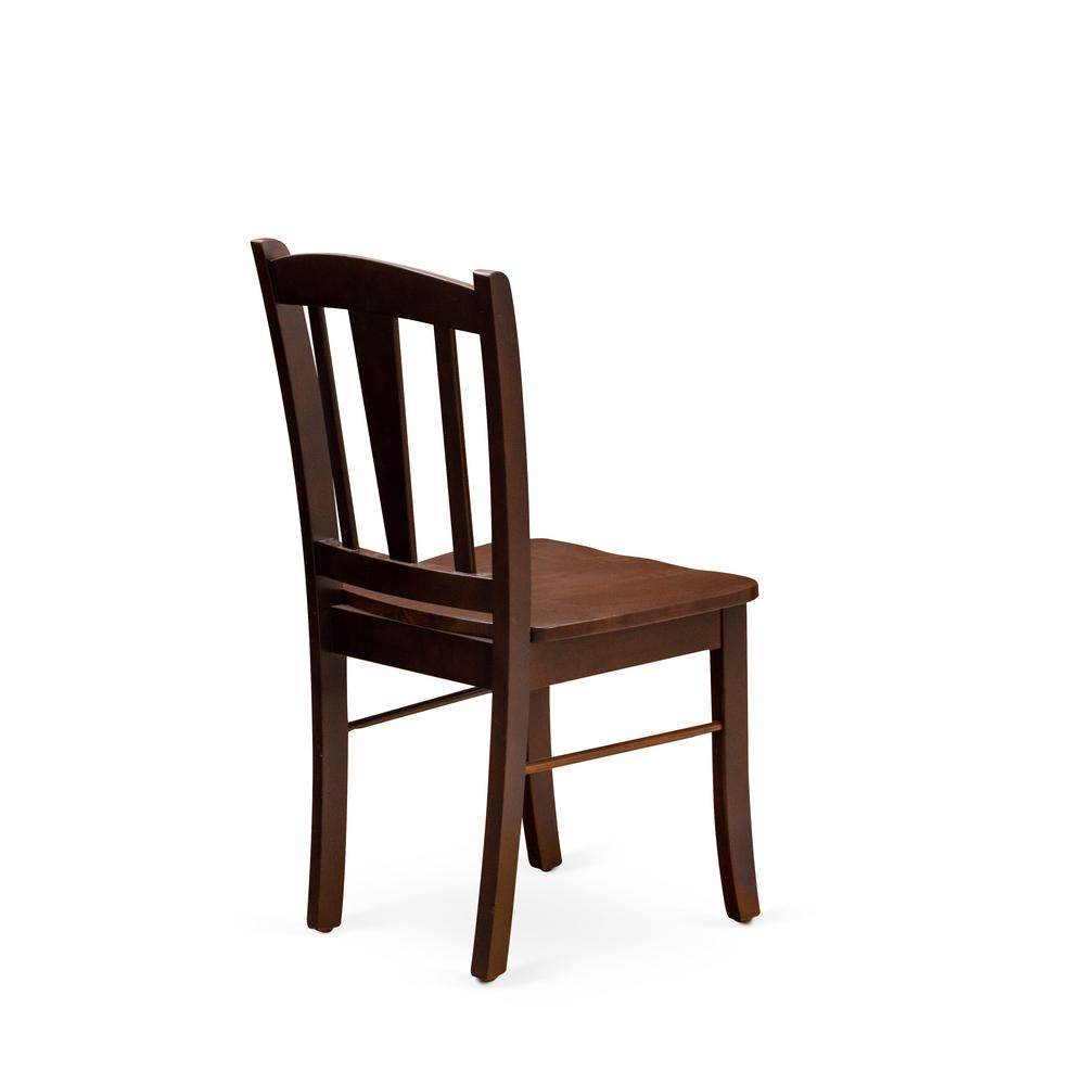 DLC-OAK-W Dublin Dining room Chair with Wood Seat - Set of 2