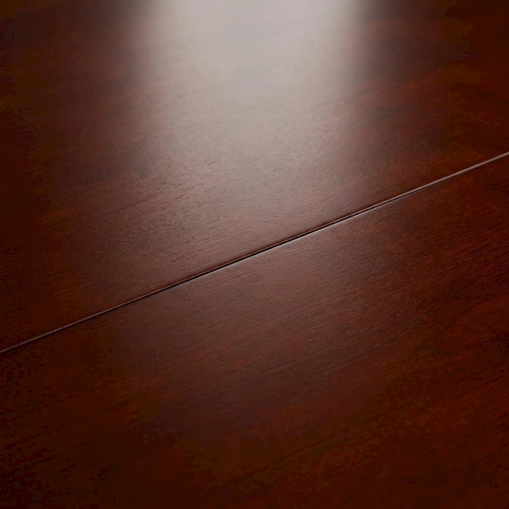 Wood Round Drop-Leaf Dining Table with Pedestal Base, Mahogany & Buttermilk