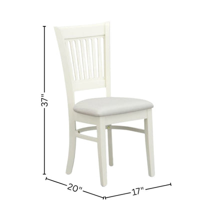 3-Piece Dinette Set, Drop Leaf Table, Linen White, 2 Chairs