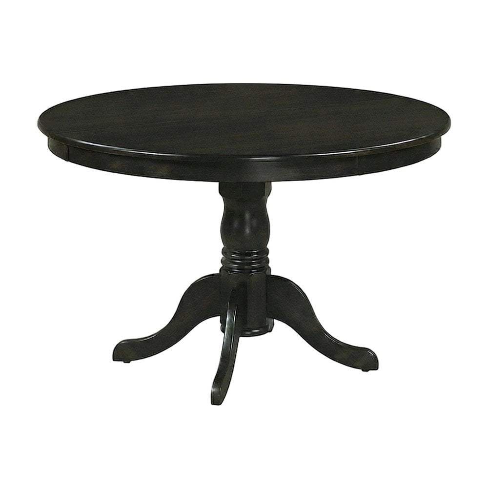 Wooden Dining Table Set with Drop Leaves and Linen Slatted Chairs