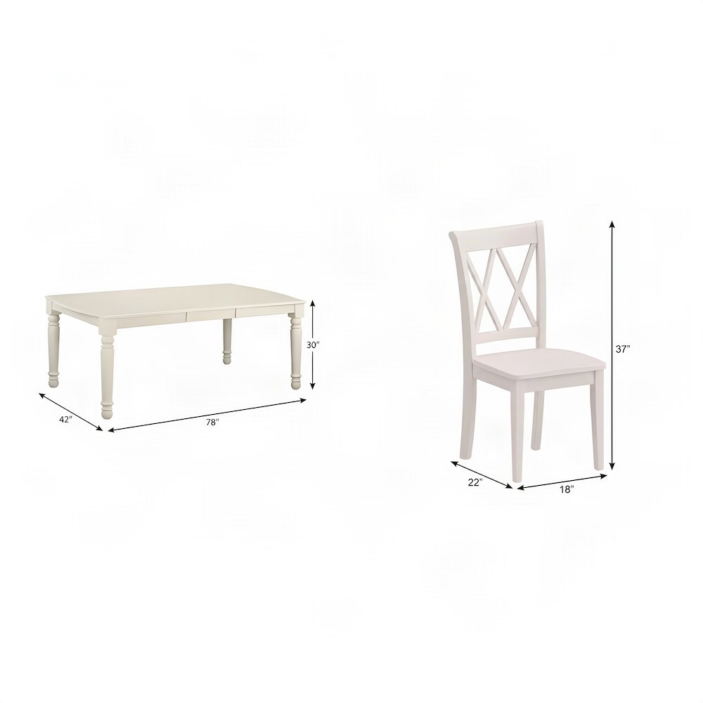Linen-Upholstered Extendable Dining Table with Chairs, Farmhouse Style