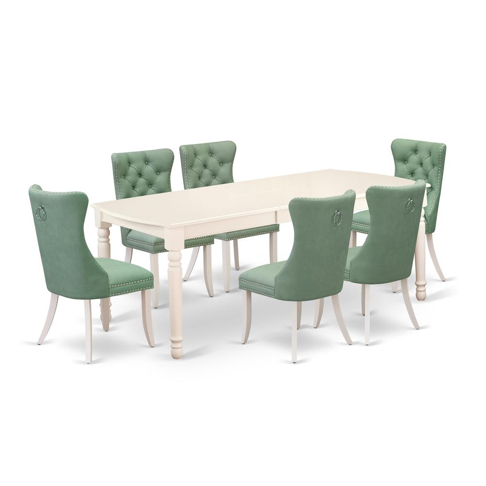 7 Piece Dining Room Set Contains a Rectangle Dining Table with Butterfly Leaf