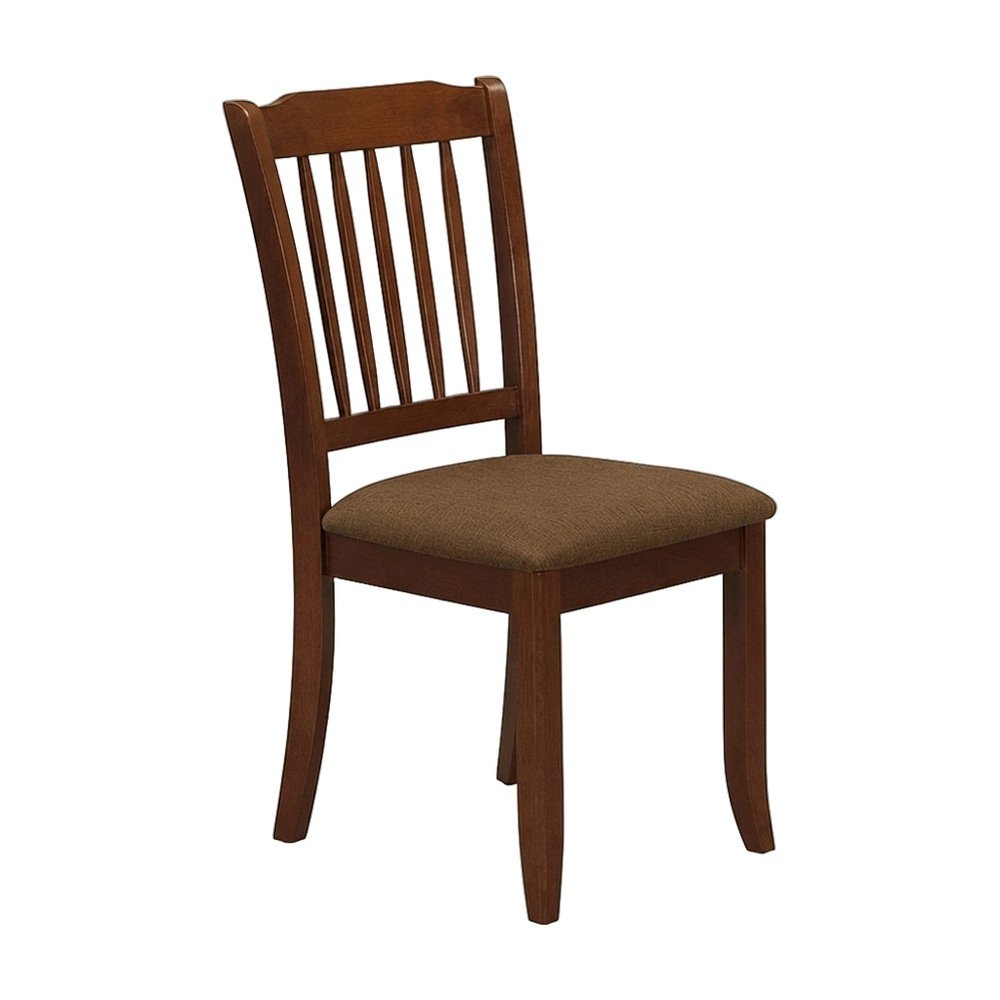 Wood Dining Table Set with Butterfly Leaf and Upholstered Chairs