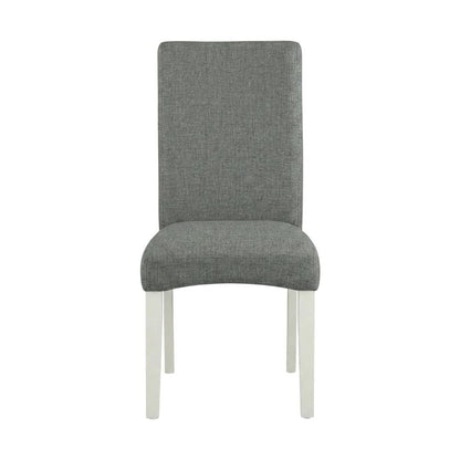 Linen Upholstered Parsons Dining Chair with Padded Seat for Dining Room, Set of 2