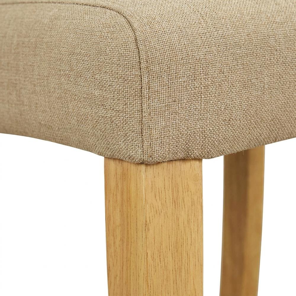 Oak Parsons Dining Chair with Upholstered Seat, High-Back Kitchen Chair, Set of 2