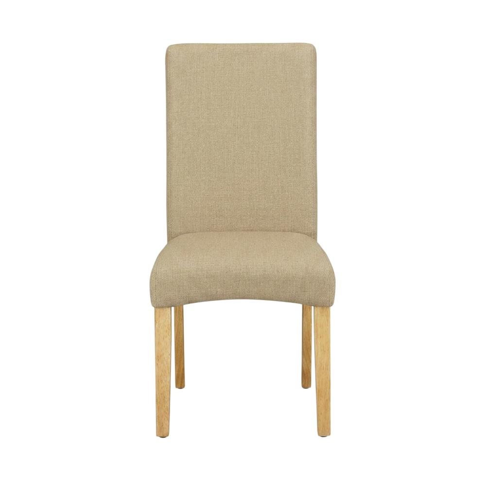 Oak Parsons Dining Chair with Upholstered Seat, High-Back Kitchen Chair, Set of 2