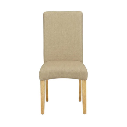 Oak Parsons Dining Chair with Upholstered Seat, High-Back Kitchen Chair, Set of 2