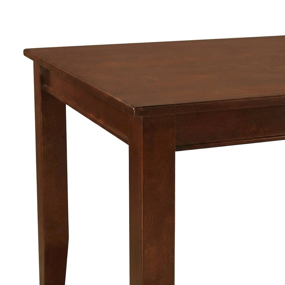 Solid Wood Rectangular Dining Table with 6 Chairs 7 Piece Set