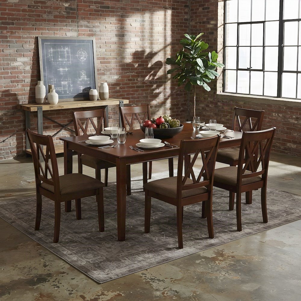 Mahogany Dining Table and Chairs Set for Kitchen or Dining Room