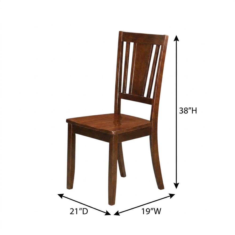 Dudley Traditional Solid Wood Dining Chair for Kitchen or Dining Room, Set of 2
